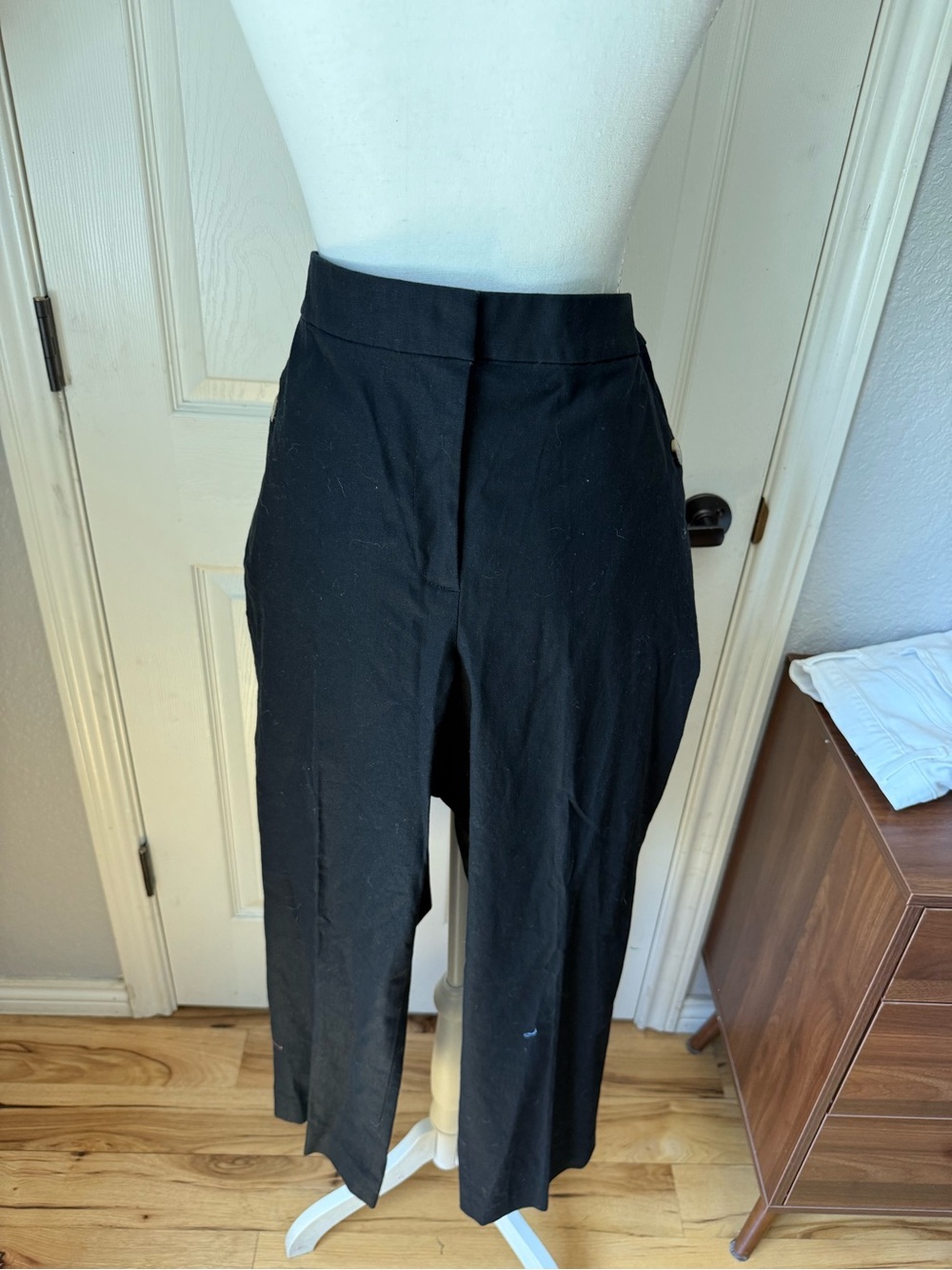 J. Crew Factory Black Ankle linen pants